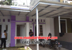 Hasil Pemasangan Kanopi Baja Ringan Atap Evo Gold Ekonomis di Perum Permata Cimanggis Cilangkap Depok