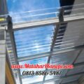 Hasil Pemasangan Kanopi Baja Ringan Atap Solartuff Serenity Clear Paket Ekonomis di Grand Depok City