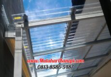 Hasil Pemasangan Kanopi Baja Ringan Atap Solartuff Serenity Clear Paket Ekonomis di Grand Depok City