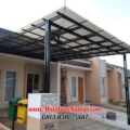 Hasil Pemasangan Kanopi Baja Ringan Atap Solartuff Serenity Hitam Super Elegan Plus Cat Hitam