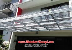 Hasil Pemasangan Kanopi Baja Ringan Atap Solartuff Super Elegan Tanpa Cat Rangka di Cimpaeun Depok