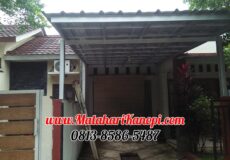 Hasil Pemasangan Kanopi Baja Ringan Atap Spandek Elegan di Perum Nuansa Telaga Kalibaru Cilodong Depok