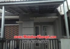 Hasil Pemasangan Kanopi Baja Ringan Atap Spandek Standar di RRI Tirtajaya Depok