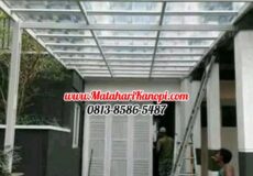 Hasil Pemasangan Kanopi Baja Ringan Atap Solartuff Serenity Gelombang Spandek di Sawangan Depok