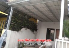Hasil Pemasangan Kanopi Baja Ringan Atap Alderon Putih Standar di Perum Delivina Citayem Depok