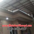 Hasil Pemasangan Kanopi Baja Ringan Atap Alderon Sunpanel Super Elegan Plus Cat Coklat di An-Nizhomiyah Cilodong Depok