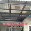 Hasil Pemasangan Kanopi Baja Ringan Atap Solartuff Super Elegan Cremona Plus Cat Hitam di Ciledug