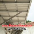 Hasil Pemasangan Kanopi Baja Ringan Atap Alderon Sunpanel Super Elegan Tanpa Cat di Pondok Cina Depok