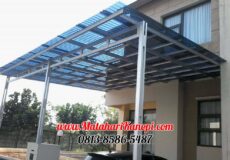 Hasil Pemasangan Kanopi Baja Ringan Atap Solartuff Serenity Blue Super Elegan di Cibubur Jakarta Timur