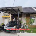 Hasil Pemasangan Kanopi Baja Ringan Atap Alderon Sunpanel Super Elegan Plus Cat Hitam di Cimanggu City Bogor