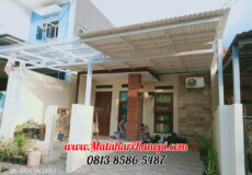Hasil Pemasangan Kanopi Baja Ringan Atap Alderon RS Mix Solartuff Paket Super Elegan di Jakarta Selatan