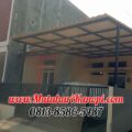 Hasil Pemasangan Kanopi Minimalis Atap Alderon RS Gelombang Spndek (Trimdek) Plus Cat Rangk Hitam di GDC