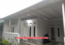 Hasil Pemasangan Kanopi Baja Ringan Atap Alderon Sunpanel Paket Elegan di Cluster Albina Citayem Depok