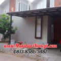 Hasil Pemasangan Kanopi Baja Ringan Atap Alderon Sunpanel Super Elegan Plus Cata Rangka Hitam di Perum Madrid Residece Cilodong Depok