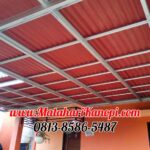Hasil Pemasangan Kanopi Baja Ringan Atap Go Green Ekonimis di Perum Qoryatussalam Sani Blok H.07A Tirtajaya Sukmajaya Depok