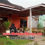 Hasil Pemasangan Kanopi Baja Ringan Atap Go Green Ekonimis di Perum Qoryatussalam Sani Blok H.07A Tirtajaya Sukmajaya Depok