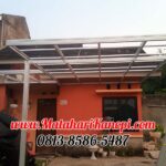 Hasil Pemasangan Kanopi Baja Ringan Atap Go Green Ekonimis di Perum Qoryatussalam Sani Blok H.07A Tirtajaya Sukmajaya Depok