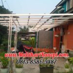 Hasil Pemasangan Kanopi Baja Ringan Atap Go Green Ekonimis di Perum Qoryatussalam Sani Blok H.07A Tirtajaya Sukmajaya Depok