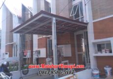Hasil Pemasangan Kanopi Baja Ringan Atap Go Green Standar di Cluster Tangier D'Marco Redisence Cilodong Depok