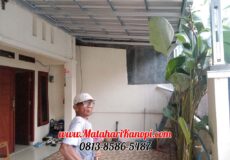 Hasil Pemasangan Kanopi Baja Ringan Atap Spandek Ekonomis di Perum PGRI Cilodong Depok