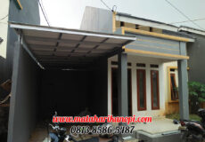 Hasil Pemasangan Kanopi Baja Ringan Atap Evo Gold Ekonomis Hijau di Cluster Cahaya Muslim, Jl. Teluk Bayur, Sukmajaya, Depok