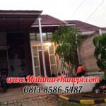 Hasil Pemasangan Kanopi Baja Ringan Atap Go Green Ekonomis di Taman Melati Premier Blok HB23 Bojong Sari Sawangan Depok