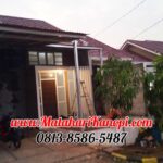 Hasil Pemasangan Kanopi Baja Ringan Atap Go Green Ekonomis di Taman Melati Premier Blok HB23 Bojong Sari Sawangan Depok