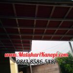 Hasil Pemasangan Kanopi Baja Ringan Atap Go Green Ekonomis di Taman Melati Premier Blok HB23 Bojong Sari Sawangan Depok