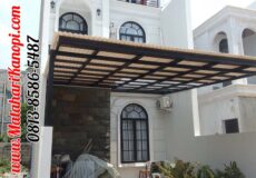 Hasil Pemasangan Kanopi Baja Ringan Atap alderon RS Single Layer Mix Solartuff di Dream House Premier Kav. 18 Harjamukti Cimanggis Depok Cibubur