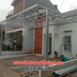 Hasil Pemasangan Kanopi Baja Ringan Atap Spandek Standar di Perum Grand Thoibah Blok A8 Pengasinan Sawangan Depok