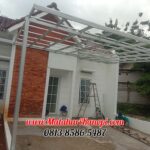 Hasil Pemasangan Kanopi Baja Ringan Atap Spandek Standar di Perum Grand Thoibah Blok A8 Pengasinan Sawangan Depok