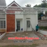 Hasil Pemasangan Kanopi Baja Ringan Atap Spandek Standar di Perum Grand Thoibah Blok A8 Pengasinan Sawangan Depok