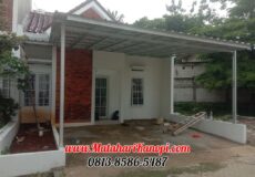 Hasil Pemasangan Kanopi Baja Ringan Atap Spandek Standar di Perum Grand Thoibah Blok A8 Pengasinan Sawangan Depok