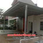 Hasil Pemasangan Kanopi Baja Ringan Atap Spandek Standar di Perum Grand Thoibah Blok A8 Pengasinan Sawangan Depok