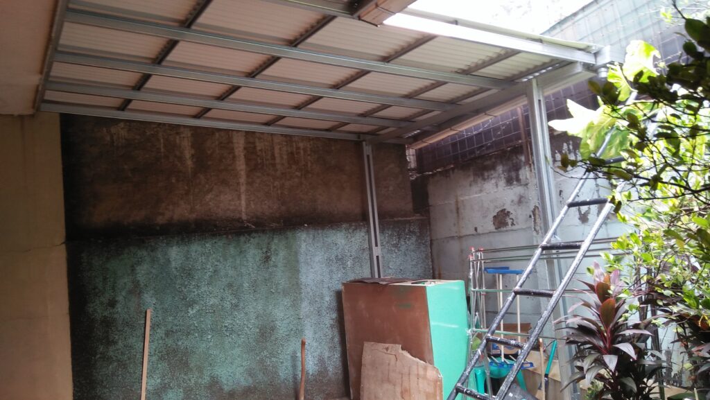 Hasil Pemasangan Kanopi Baja Ringan Atap Evo Gold Standar di Cimanggis Green Residence Blok H5 Depok