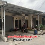 Hasil Pemasangan Kanopi Baja Ringan Atap Alderon RS Single Layer Paket Standar di Griya Savvanah Pondok Rajeg Cibinong Bogor