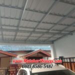 Hasil Pemasangan Kanopi Baja Ringan Atap Alderon Sunpanel Paket Elegan di Jalan Rajawali Gang Ririn Beji Depok