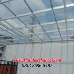 Hasil Pemasangan Kanopi Baja Ringan Atap Alderon Sunpanel Paket Elegan di Jalan Rajawali Gang Ririn Beji Depok