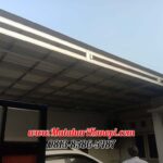 Hasil Pemasangan Kanopi Baja Ringan Atap Alderon Sunpanel Paket Elegan di Jalan Rajawali Gang Ririn Beji Depok