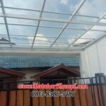 Hasil Pemasangan Kanopi Baja Ringan Atap Alderon Sunpanel Paket Elegan di Jalan Rajawali Gang Ririn Beji Depok