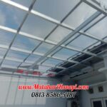 Hasil Pemasangan Kanopi Baja Ringan Atap Alderon Sunpanel Paket Elegan di Jalan Rajawali Gang Ririn Beji Depok