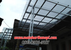 Hasil Pemasangan Kanopi Baja Ringan Atap Solartuff Serenity Clear Gelombang Spandek (Trimdek) di Pabuaran Cibinong Bogor